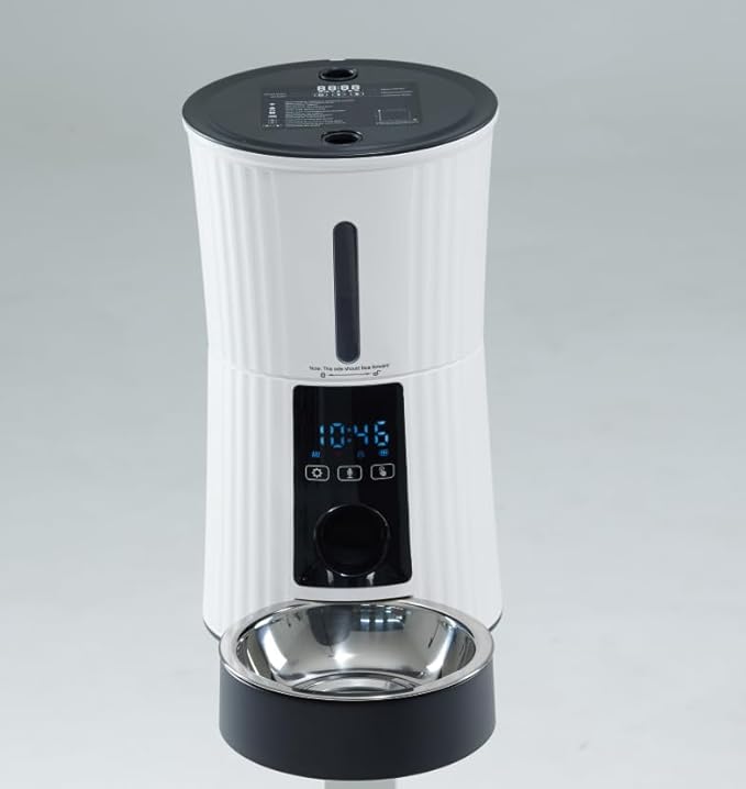 4L Automatic Pet Feeder Programmable for Cats Dogs, 1-4 Meals 0-40 Portions with 10s Voice Recorder & Dual Power, LCD Smart Feeder for Home/Weekend Trips/Short Business Travel