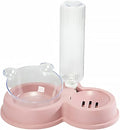 POPETPOP Automatic Pet Water and Food Dispenser Bowl Capacity Dual Compartment Design for Cats and Dogs Easy to Safe Feeding for Pets