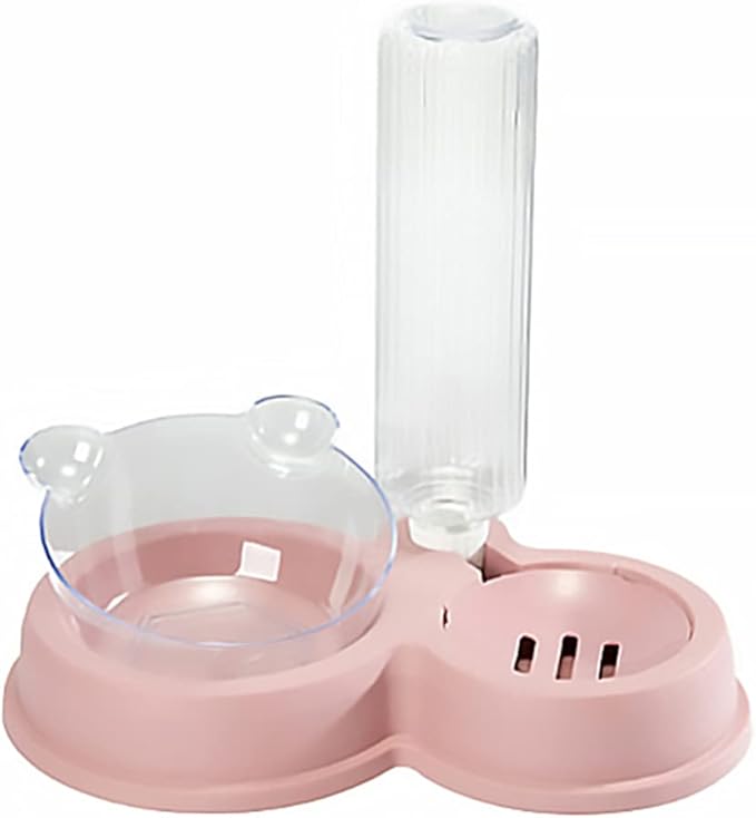 POPETPOP Automatic Pet Water and Food Dispenser Bowl Capacity Dual Compartment Design for Cats and Dogs Easy to Safe Feeding for Pets