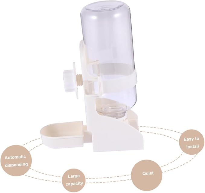 1pc White Automatic Hanging Dispenser for Pets Leak Waterer Feeder Station for Dogs and Cats for Indoor and Outdoor Use