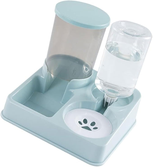 2 in 1 Automatic Dog Water Food Bowl Water Dispenser for Pet Cat Lovely Dog Feeder Raised Food Container Bowl