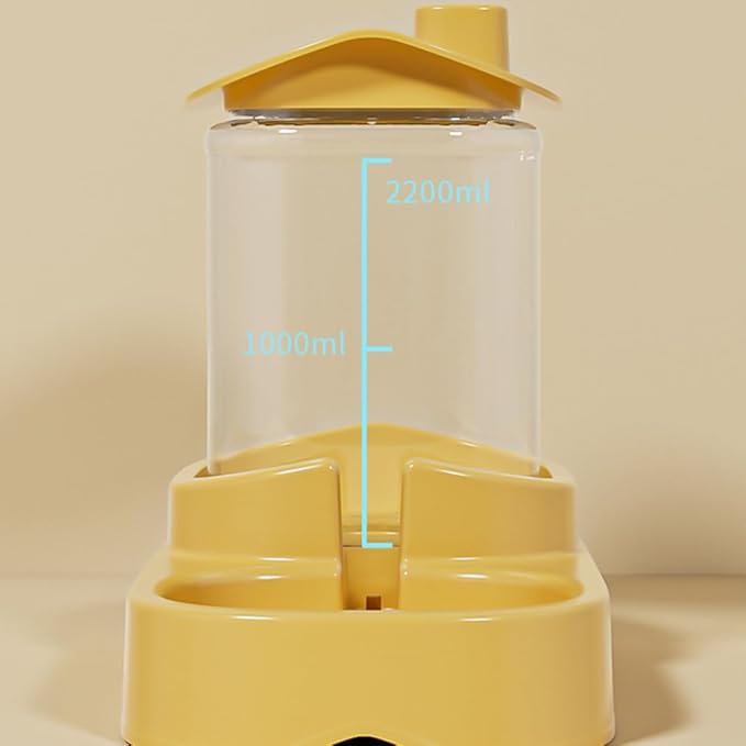 Automatic Dog Cat Water Dispenser Gravity Feeder Set, Pack of 2, Small, 6-Pound Food Capacity