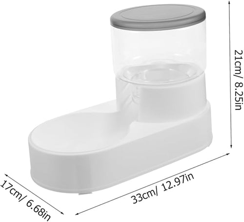 2pcs Automatic Pet Feeder Dispenser Cat Water Dispenser Gravity Feed No Spill Water Bowl for Cats Dogs