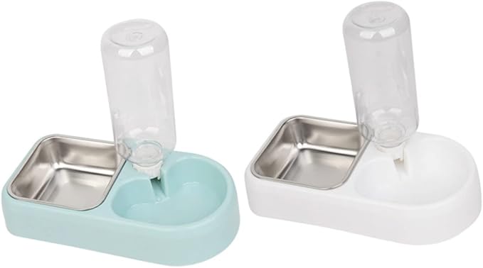 Happyyami Double Bowl Pet Water Feeder Pet Water Fountain Auto Dog Cat Drinking Tool