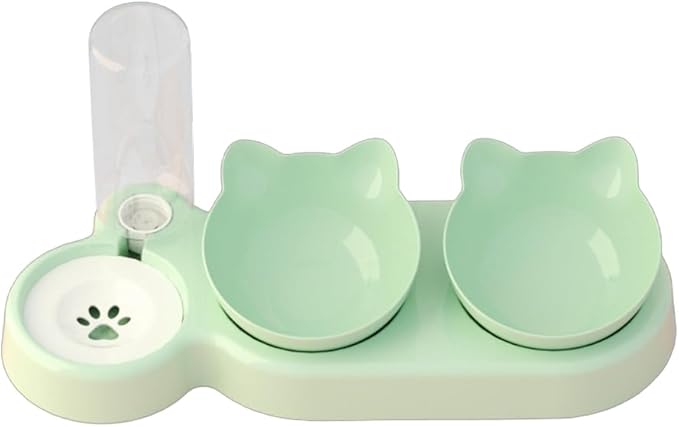 Detachable Cats Watering Eatting Bowl Double Bowl Pet Easy Washable Bowl Automatic Bowl for Dog Watering Feeding Bowl