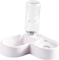 HANABASS Automatic Pet Water Feeder and Food Dispenser White Safe Engineering Design Smooth Unique Feature for Dogs and Cats