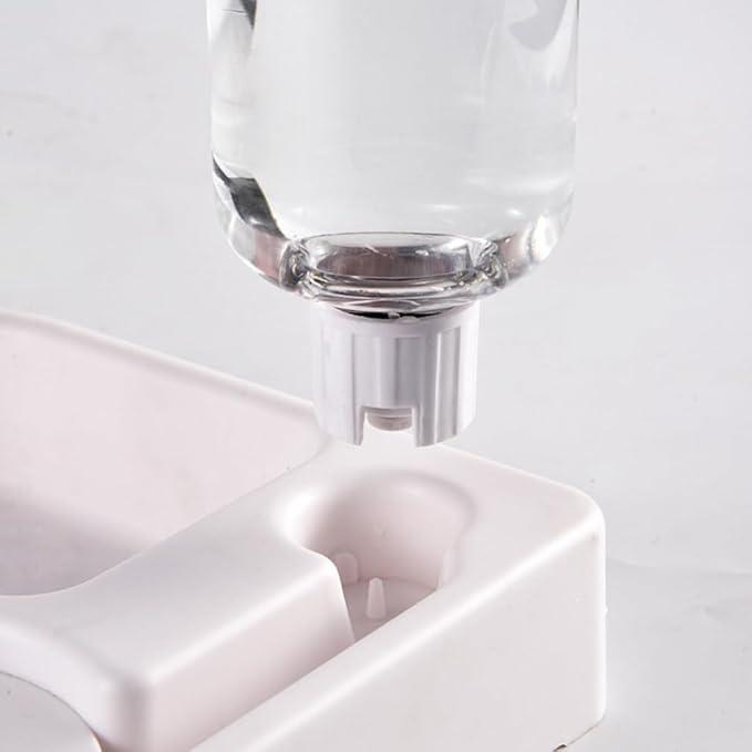 TEHAUX Pet Water Dispenser -Automatic Water Feeding Bowl Pet Drinking Tool Pet Food Feeder for Cat Dog (White)