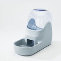 Automatic Pet Food Dispenser, 3.8L Large Capacity, 7-Day Auto Feeder with 18° Ramp, Food Grade Material, Blue (Elegant Gray Drinker, 3.8L)