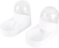 Automatic Cat Feeder and Water Dispenser,Pet Food Feeder and Waterer Set Pets Cats Dogs Automatic Waterer and Food Feeder for Small Medium Cats Dogs Big Capacity (White)