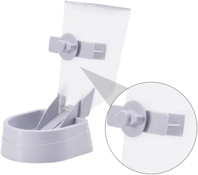Totority 1pc Hanging Pet Food Feeder Automatic Dog Cat Bowl Gray Crate Bowl for Dry Food Fresh-Keeping Design to Prevent Spills for Convenient Pet Feeding