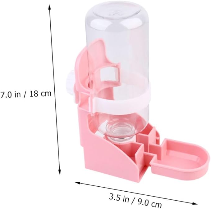 GANAZONO Leakproof Automatic Pet Drinking Feeder Water Dispenser for Hamsters Pigs Squirrels and Birds Easy Install Cage-Mounted Bottle for Home and Outdoor Use