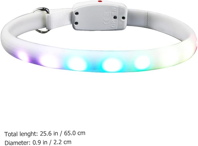 USB Charging Led Dog Collar Pet Collar for Night Safety Comfortable and Design USB Rechargeable for Dogs