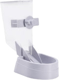Mikikit 1pc Hanging Pet Feeder Automatic Dog Cat Food Container Tipping-Resistant Design Capacity of Food for Dogs and Cats Gray