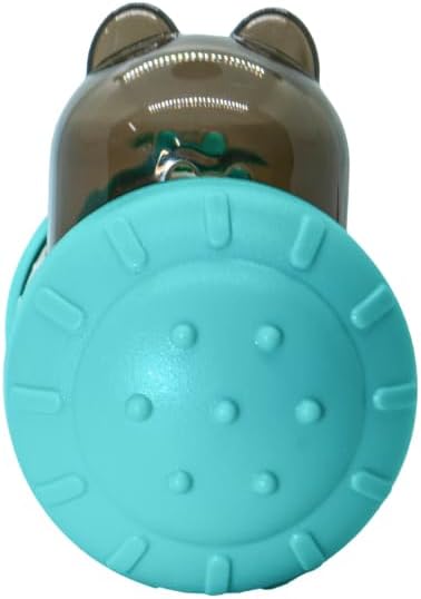 Pets Indestructible Dry Kibble Dispenser Play Toy for Dogs & Cats Automatic Food Leaking Fun Balls Feeder with Interactive Slow Feeder IQ Enrichment Brain Stimulation (Teal)