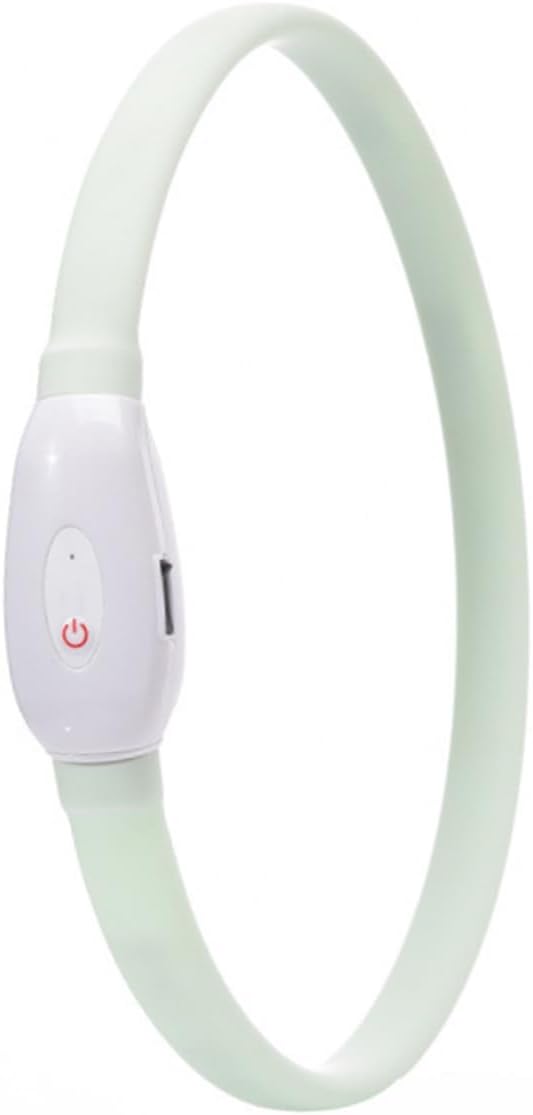 Happyyami USB Rechargeable Luminous Pet Collar LED Light Up Dog Collar Lightweight Safety for