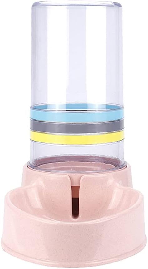 Automatic Feeders Large Capacity Cats Water Fountain Plastic Dog Water Bottle Feeding Bowls Water Dispenser (Color : Blue) (Pink)