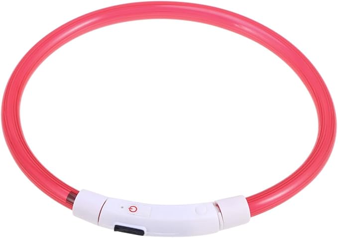 HANABASS Led Glowing Pet Dog Collar USB Rechargeable Dog -Saving Design for Night Visibility