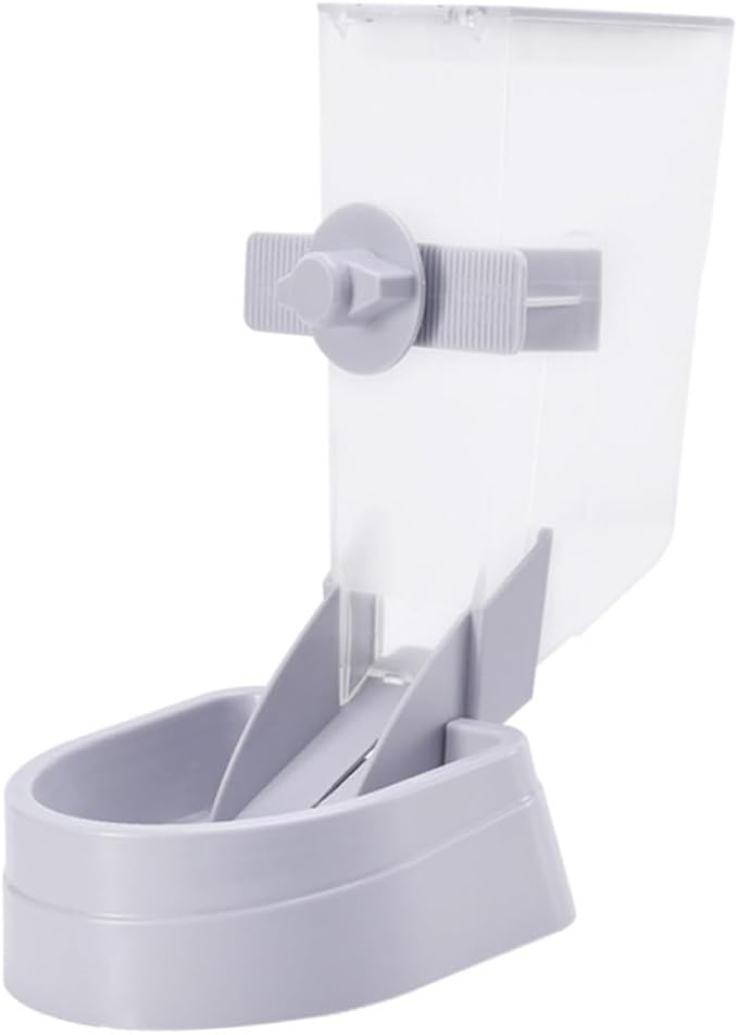 Totority 1pc Hanging Pet Food Feeder Automatic Dog Cat Bowl Gray Crate Bowl for Dry Food Fresh-Keeping Design to Prevent Spills for Convenient Pet Feeding