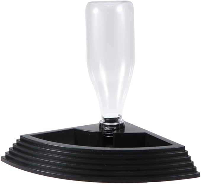 2pcs Automatic Triangle Feeder Water Dispenser for Reptiles Self-Watering Fountain for Turtles Crabs Lizards and Bearded Dragons Black