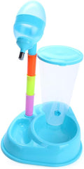 BESPORTBLE Automatic Dual-Function Pet Feeder and Waterer Gravity and Cats Leak- Easy to Clean Durable Blue Color