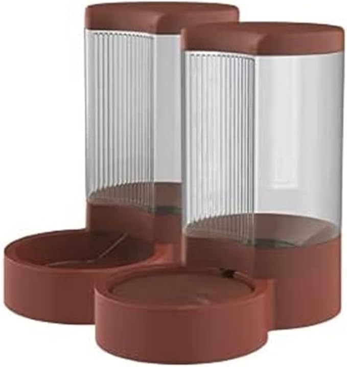 Water Dispenser Unplugged Automatic Feeder Automatic Dog Feeder and Water Dispenser Set Gravity Self Feeding Food Waterer for Small Medium Pet Cats Dogs Kitten Puppy cat Fountain (Color : White) (Red