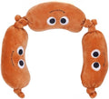 Plush Dog Chew Toy, Squeaky Crinkle Sound Food Shape Toys for Small Medium Dogs, Soft Bite-Resistant Puppy Teething Toy (Sausage)