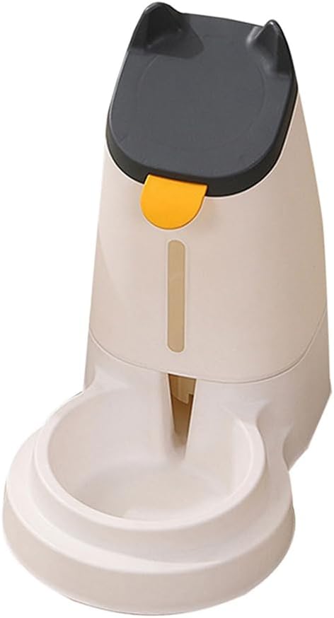 Water Dispenser Automatic Feeder and Water Feeding Watering Pet Feeder Feeder Water Feeder (Gray and Black)
