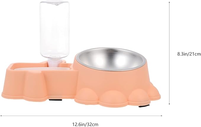 Mipcase Automatic Pet Food and Water Dispenser Bowl Feeding for Dogs and Puppies Compact and Non- Design Easy to Use Water Kettle