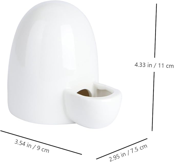1pc Pet Automatic Water Feeder for Hamsters Mute Drinking Bowl White Ceramic Pet Drinking Supplies Convenient and Safe Water Dispenser for Animals