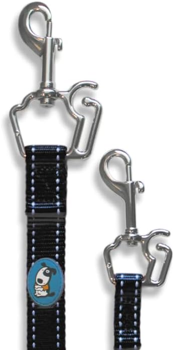 ThunderLeash No-Pull Dog Leash (Large (Over 25 lbs), Black)