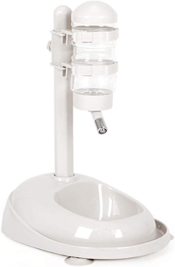 Pets Feeder Bowl Dog Dishes Pet Dog Automatic Water Feeder Drinking Bottles Food Dispenser Teddy Cat Bowl Pet Supplies Beige