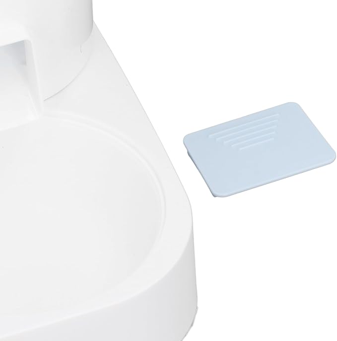 Pet Water Dispenser Food Feeder, Pets Automatic Feeder Waterer Set Detachable 2 in 1 Safe One Piece Design for Indoor (Blue)