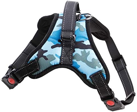 Nylon heavy-duty dog pet harness collar adjustable padding extra large medium and small dog harness vest husky big dog product L 1