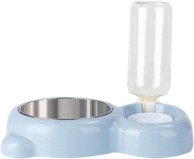 Pets Feeder Bowl Dog Dishes Automatic Pet Cat Water Fountain Dog Cat Pet Mute Drinker Feeder Bowl Pet Drinking Fountain Dispenser Puppy Food Bowl Blue