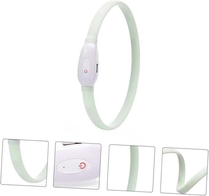 GALPADA 1set USB Rechargeable Pet Collar Led Dog Collar for Night Safety Comfortable Fit for Evening Walks and Visibility