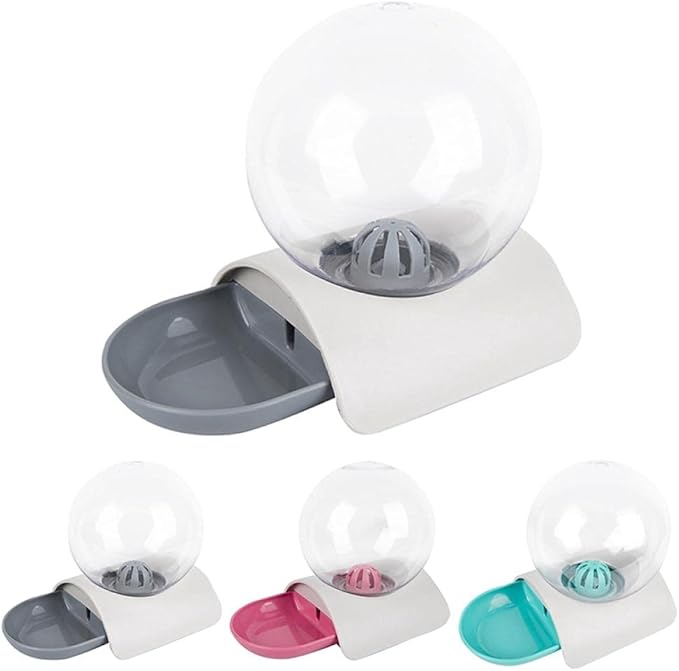 Dog Bowls Cat Bowls Pet Automatic Feeder Dog Cat Drinking Bowl for Dog Water Drinking Cat Feeding Large Capacity Dispenser Cat Dog Pink