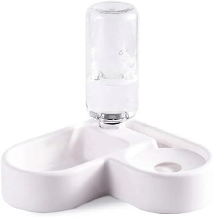 Feeder Bowl Dog Automatic Water Double Bowls Food Wall Corner Space Bottle Drinking