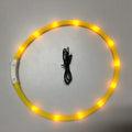 LED Glowing Dog Collar USB Charging Pet Dog Collar Night Luminous Dog Collars Rechargeable Night Safety Flashing Necklace (Color : Y, Size : M1)