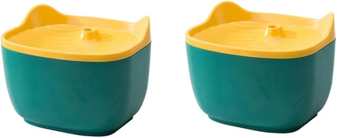 Mipcase 2pcs Automatic Pet Water Bowl Cat Ear Design Convenient Electric Drinking Fountain for Cats and Dogs Silent Household Pet Water Feeder Random