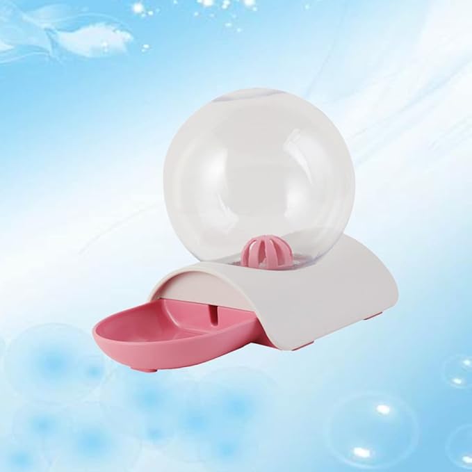 Happyyami Automatic Pet Water Dispenser Pink Cat and Dog Drinking Bowl with Unique Design High-Density Material Smooth Surface for Home Decor