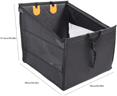 Dog Car Seat Breathable Mesh Oxford Fabric Easy Install Safe Travel for Small Medium Dogs Black