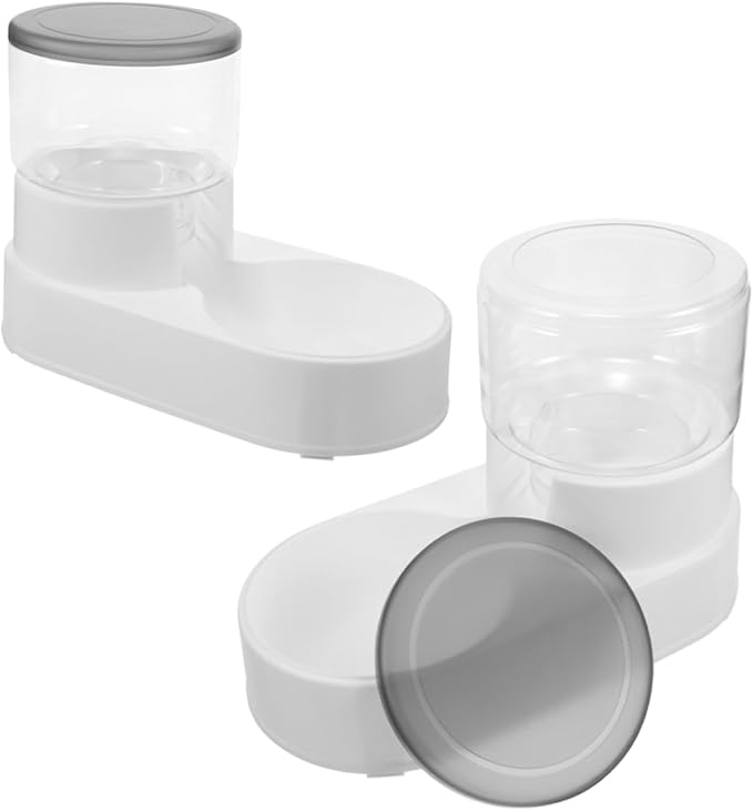 2pcs Multi-Purpose Dog Cat Automatic Feeder Water Dispenser Feeder Bowl