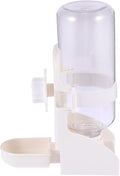 Beaupretty Automatic Hanging Water Dispenser 500ml Gravity Waterer Pet Water Feeder Station for Dogs and Cats White Large Capacity