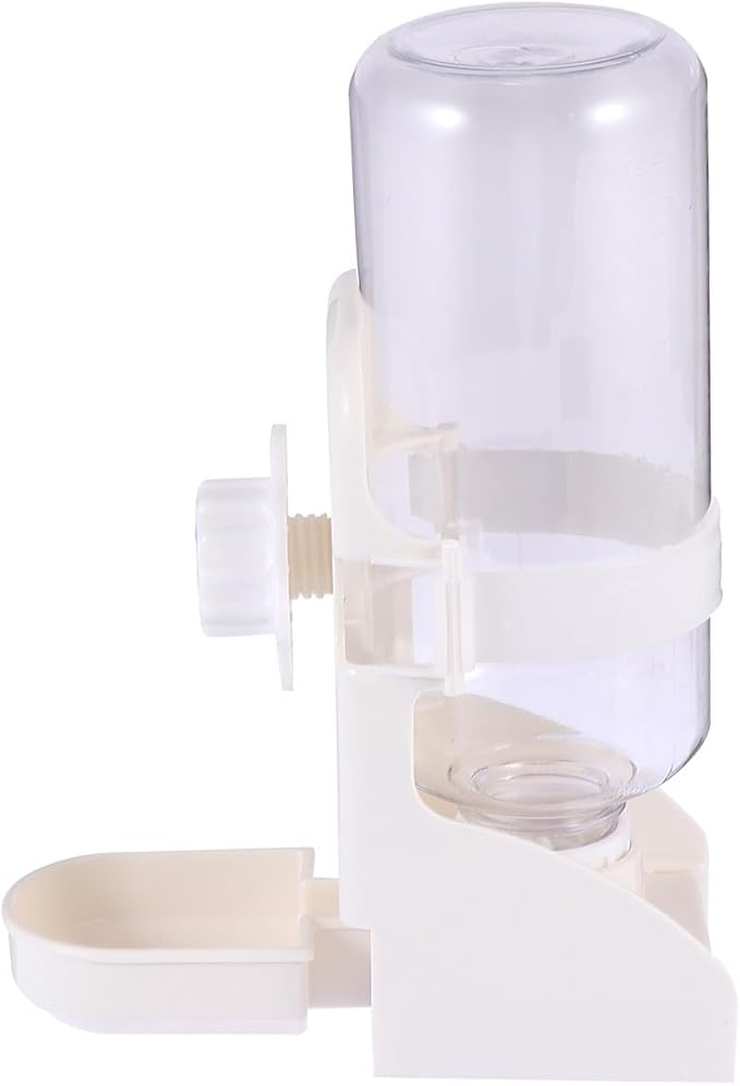Beaupretty Automatic Hanging Water Dispenser 500ml Gravity Waterer Pet Water Feeder Station for Dogs and Cats White Large Capacity