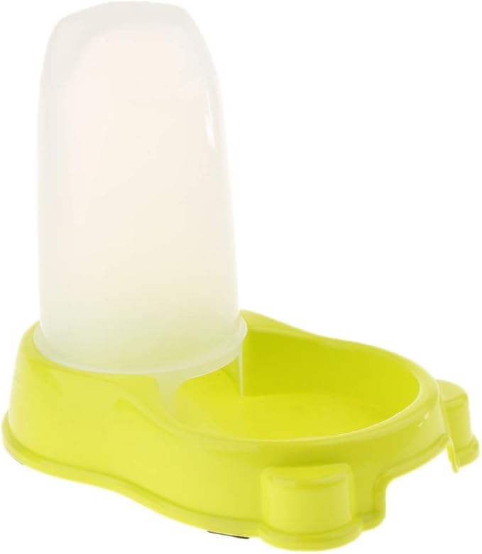 Pet Feeder Waterer Automatic Food and Water Dispenser Bowl for Dogs and Cats (Green)