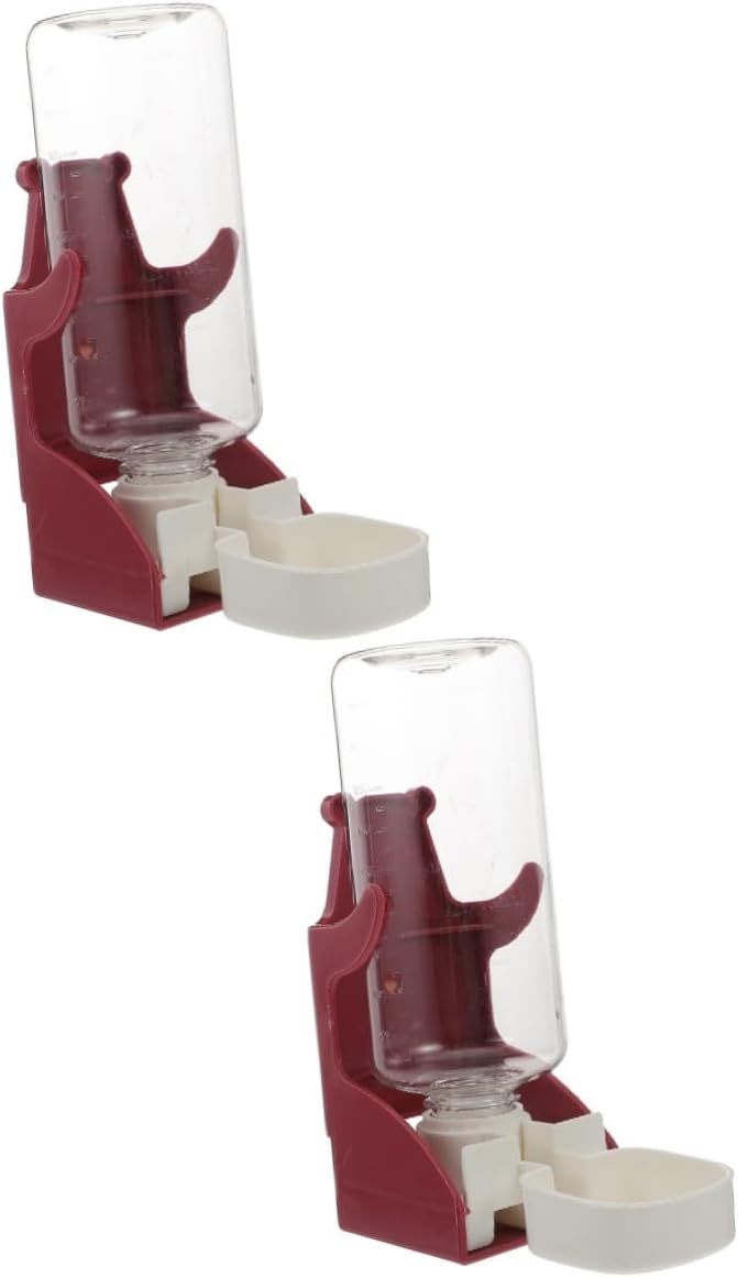 POPETPOP 2pcs Automatic Pet Water Bottle Dog Cat Water Feeder Pet Cage Dispenser