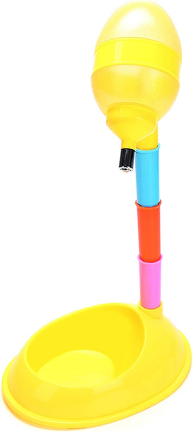 Pet Automatic Drinker Waterer Dog Eco Friendly Adjustable Detachable Drinking Dispenser Drinkers(Yellow 1)