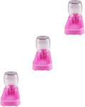 3pcs Pet Water Feeder Bowl for Dogs and Puppies Non- Design Smooth Safe Materials for Home and Pet Shops Color