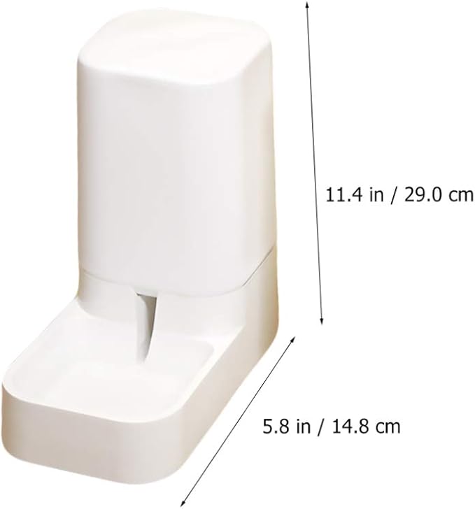 balacoo 1pc Automatic Cat Feeder Opaque Plastic Dog Cat Food Dispenser for Freshness Easy Rotation Grain Supply for Busy Owners