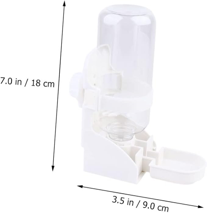 Happyyami 500ml Automatic PET Drinking Water Dispenser Leakproof Feeder for Hamster Guinea Pig Dog and Cat Cage Mounted Water Bottle Stand